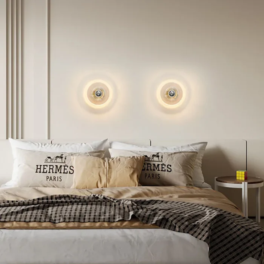 NovaGlow Vintage Glass Wall Lamp With Warm Ambient Lighting