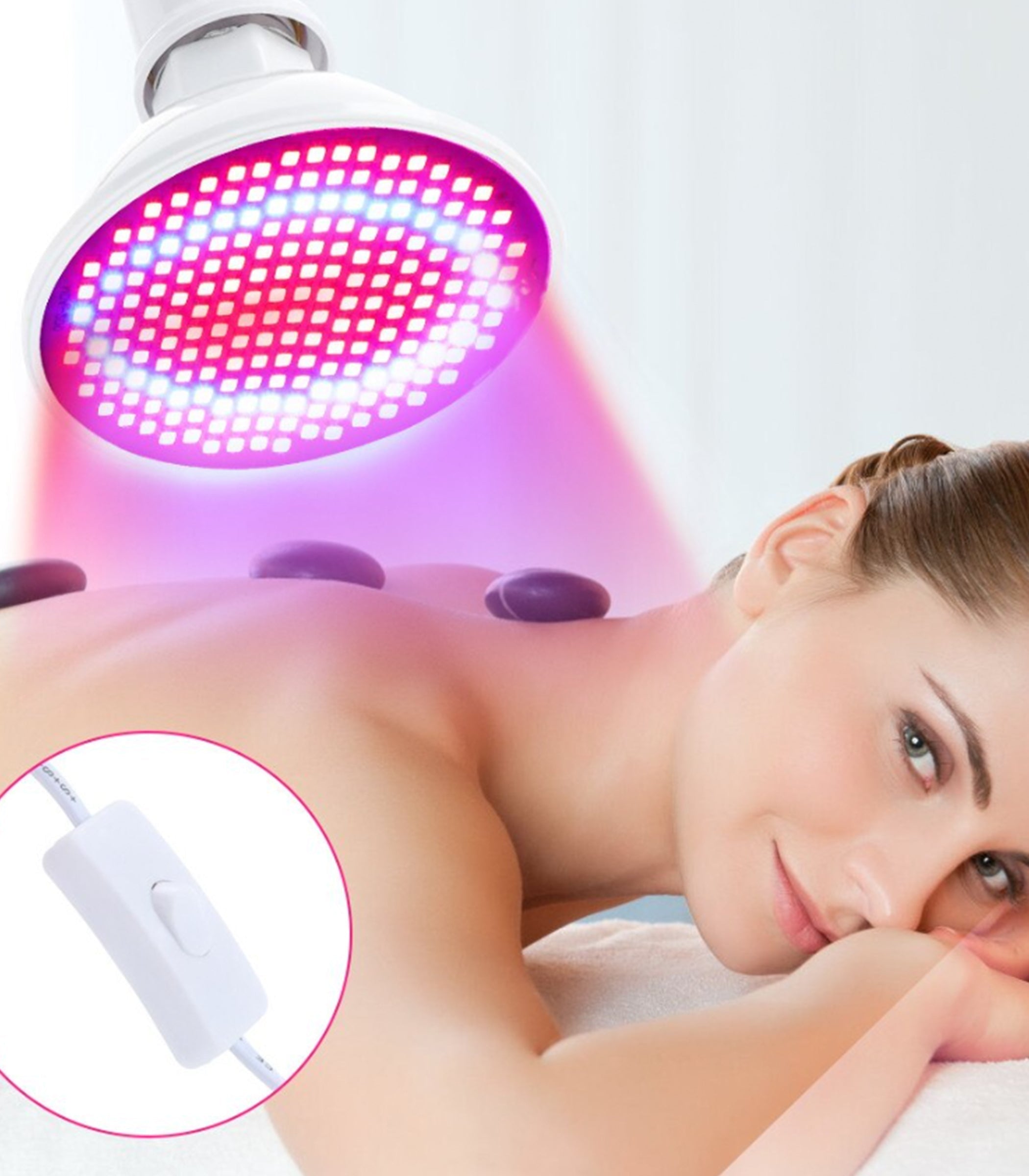 Lampa VitalGlow pro terapii červeným světlem s 660nm červeným a 850nm infračerveným zářením