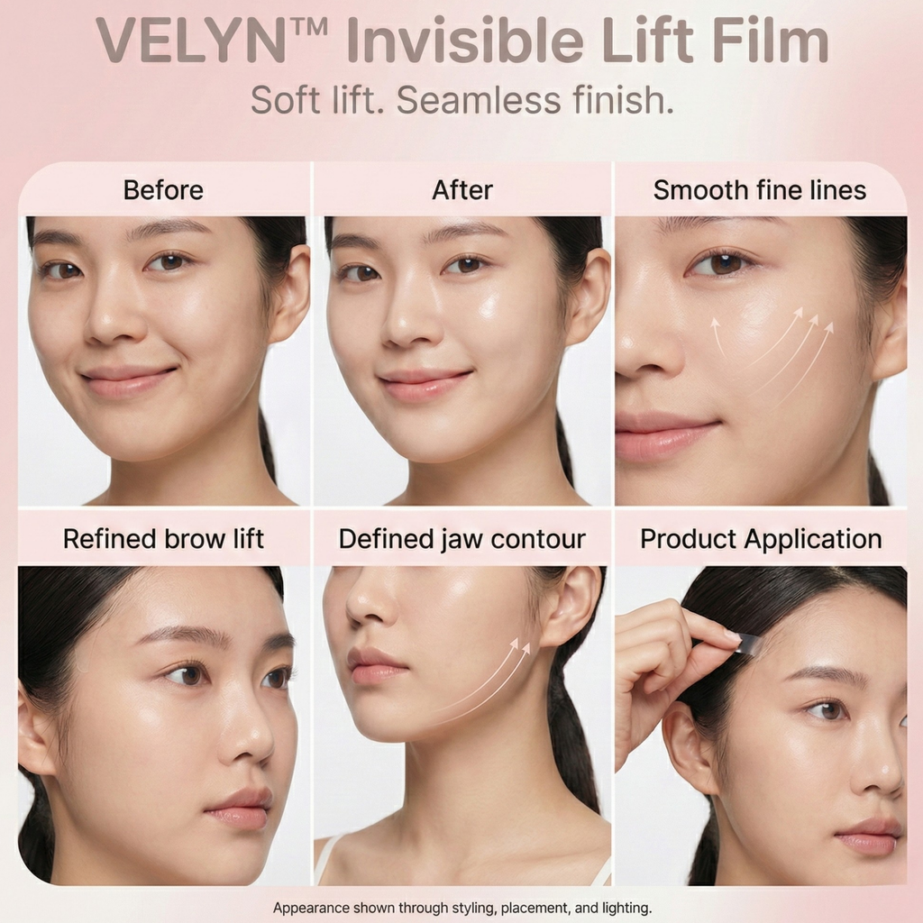 Film de Lifting Transparent NovaLift Velyn Tape pour Yeux, Sourcils, Joues, Mâchoire