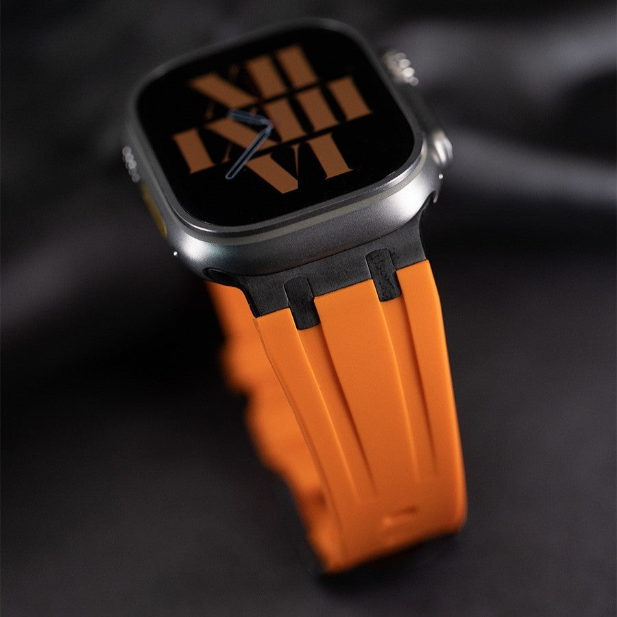 Bracelet en silicone NovaLink pour Apple Watch avec adaptateur en titane