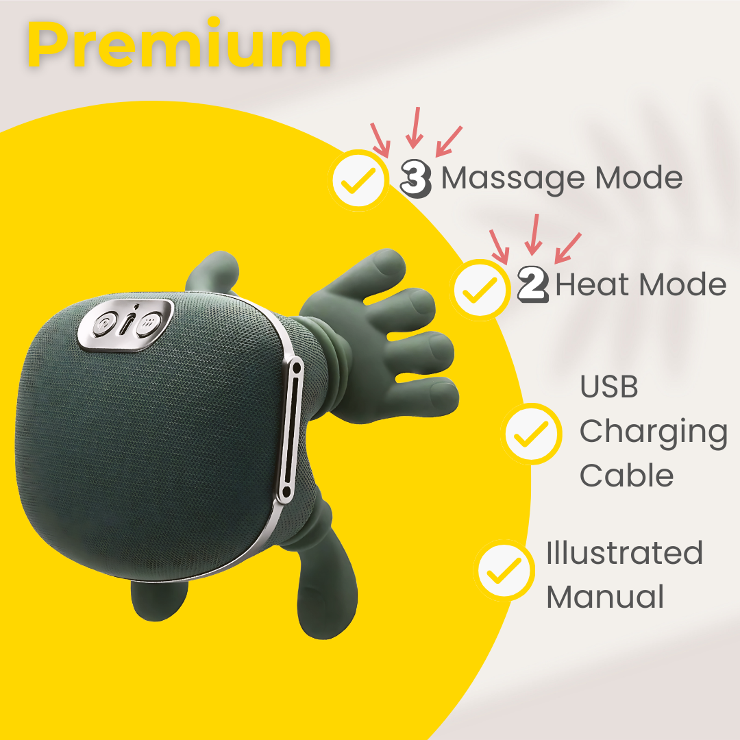 Masajeador PulseFlex para manos y muñecas con batería recargable por USB y calor