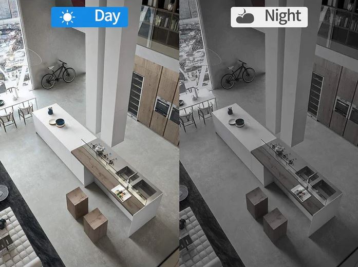 Dos cámaras WiFi compactas 1080P con visión nocturna de 140 grados y detección de movimiento