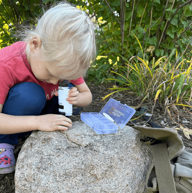 Microscope portable QuestScope Kids, grossissement 60x-120x, découverte