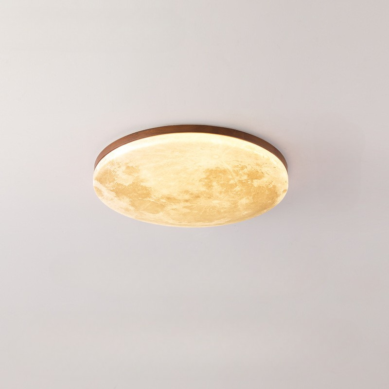 Plafonnier encastré LumaSphere avec éclat chaleureux d'inspiration japonaise pour chambre