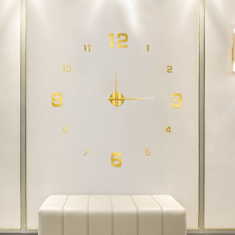 Sleek Modern Wall Clock With 3D Numerals That Float