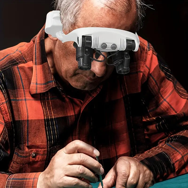 Dual-Lens LED Magnifier Kit With 8x, 15x, Plus 23x Magnification, 180-Degree Rotating Lens