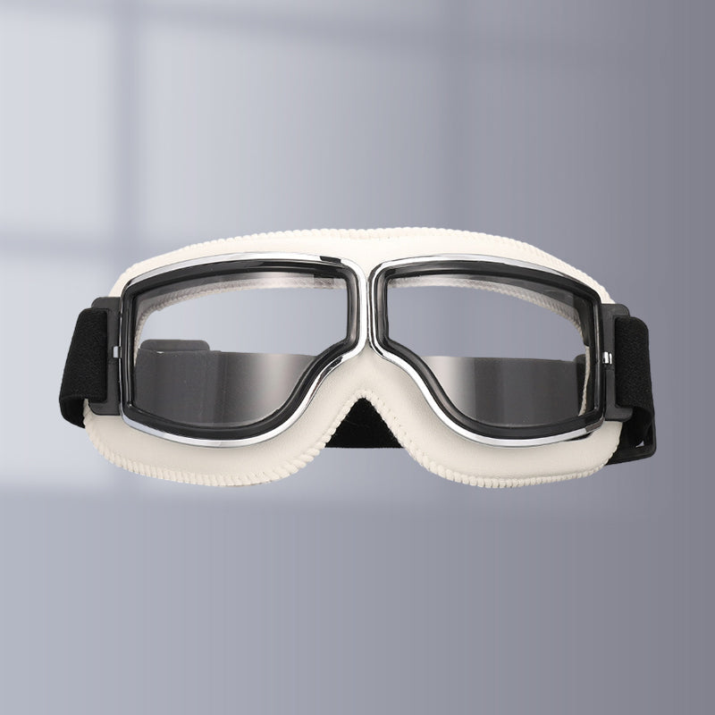 RoadRider Vintage Goggles With Interchangeable Lenses And Cushioned Comfort