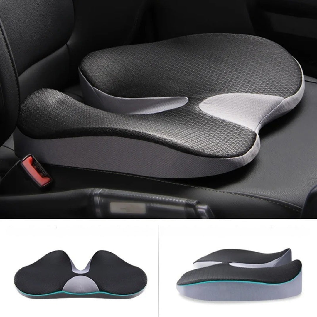 Cushion For Car Seats With Orthopedic Support And Non Slip Base