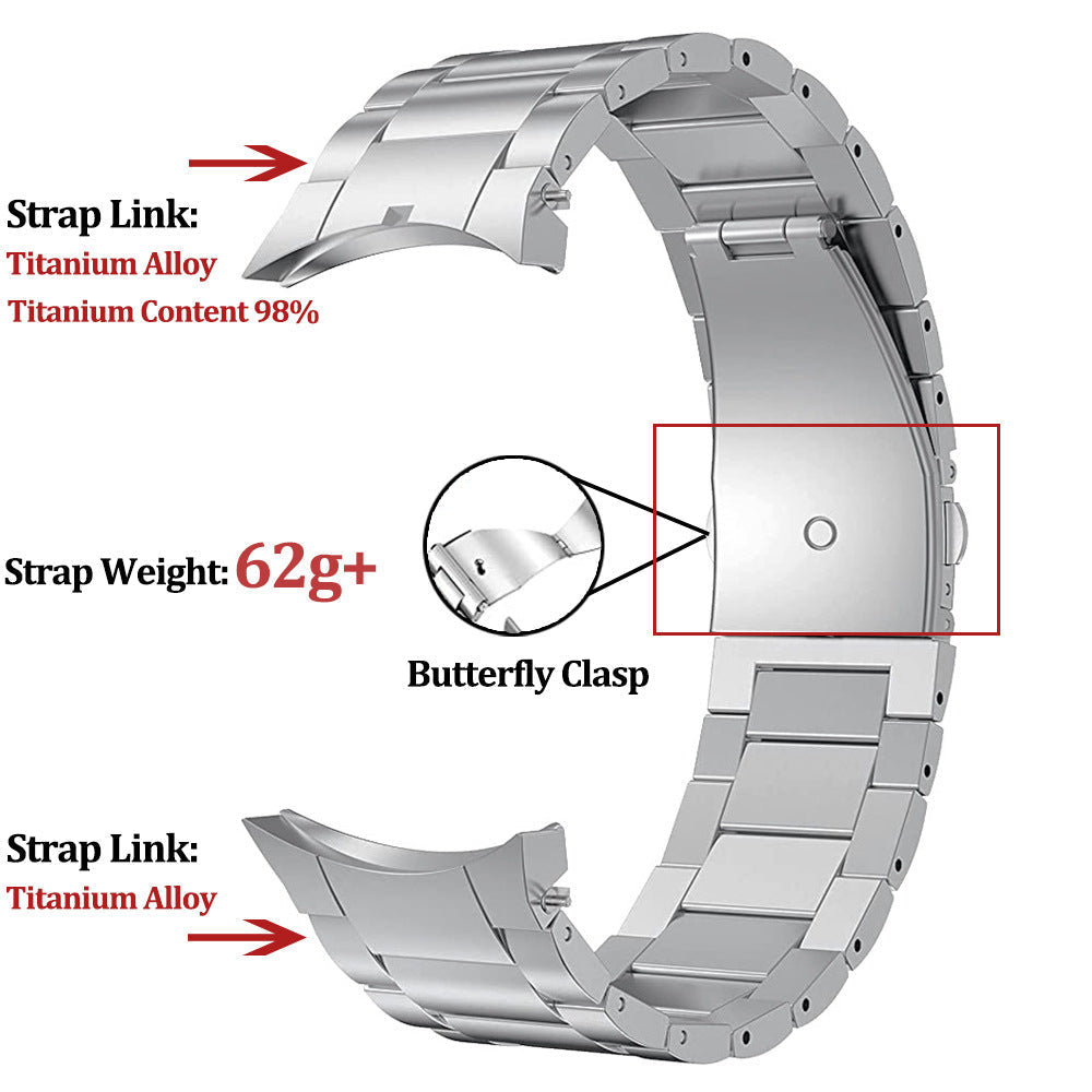 Řemínek Nova Titanium pro Galaxy Watch 4 až 7 Pro, stupeň 2