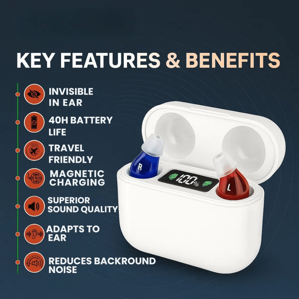NovaEcho Subtle In-Ear Hearing Aid With Crystal Clear Sound