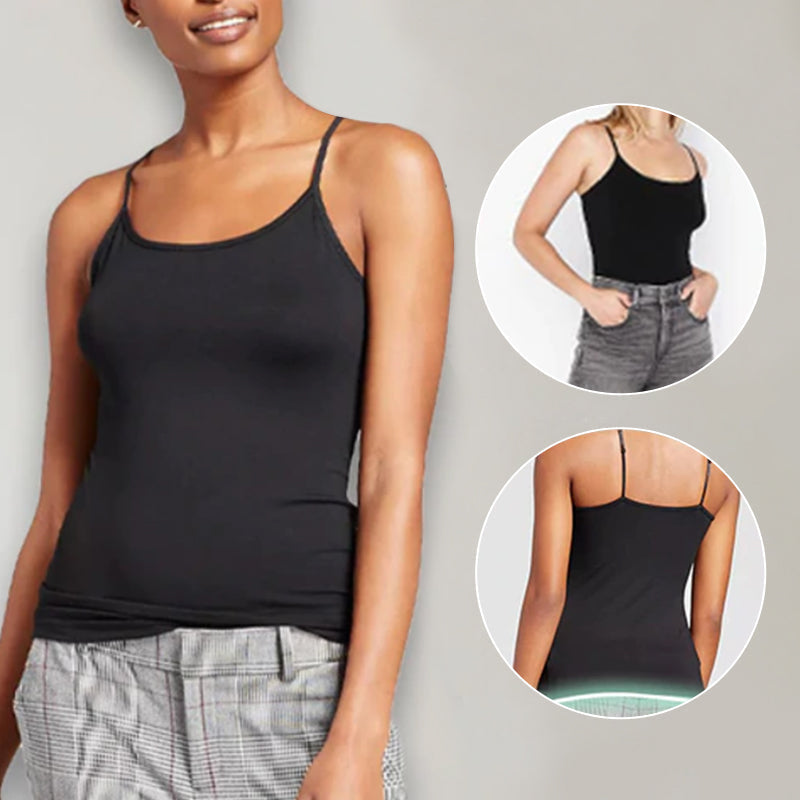 Canottiera da donna con reggiseno a balconcino integrato, stile canotta