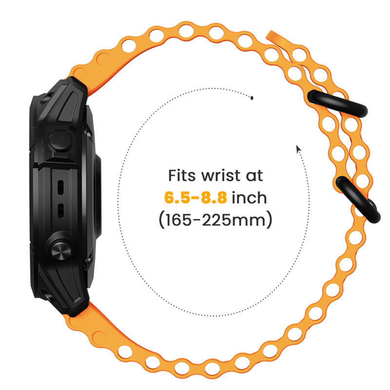 Brățară AquaStride Ocean pentru ceasuri Garmin de 22mm și 26mm din silicon