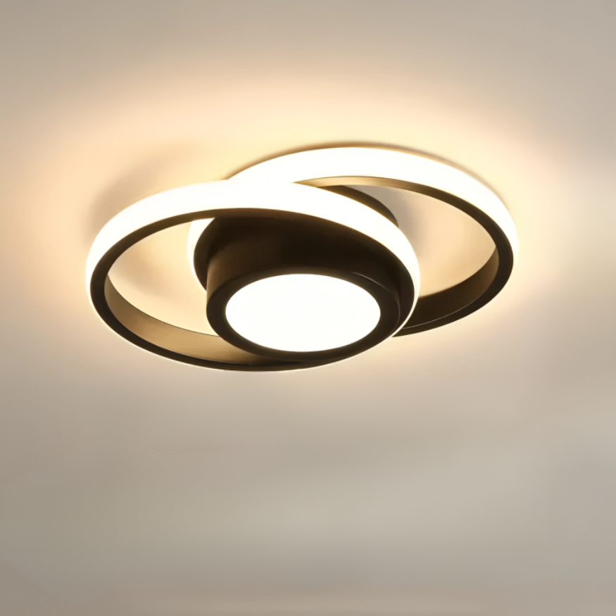 NovaLume Dual Rings LED-Deckenleuchte für Wohnzimmer