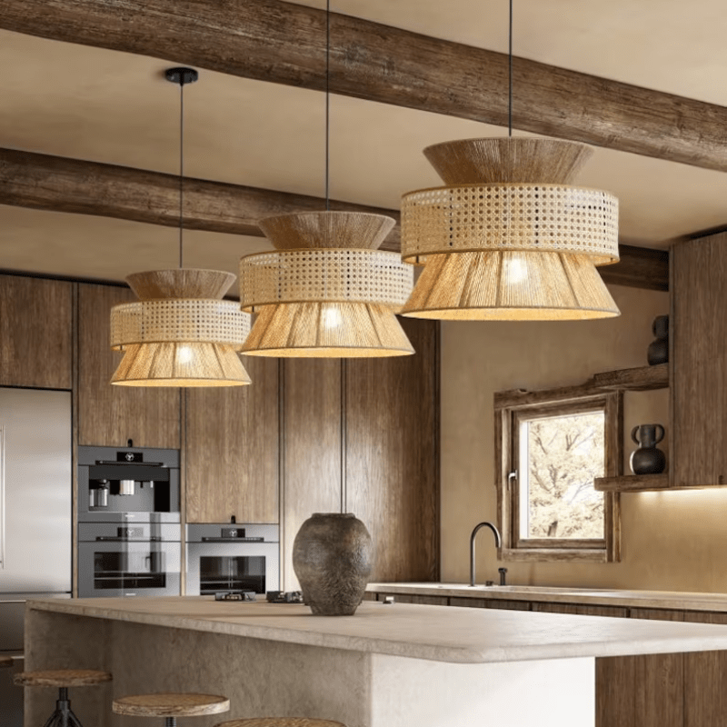 Kairoa Henneptouw Hanglamp Japanse Geïnspireerde Kroonluchter