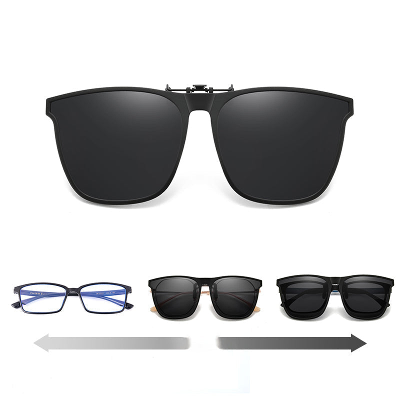 New polarized clip-on folding sunglasses