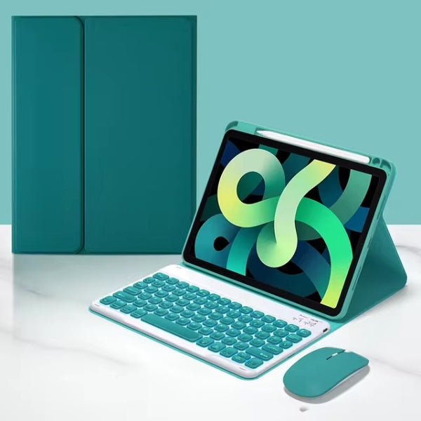 Funda para iPad con teclado inalámbrico giratorio para uso diario de la tablet