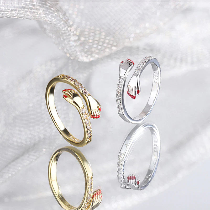 Anillo de abrazo regalo para seres queridos accesorio elegante que celebra el vínculo y la gratitud