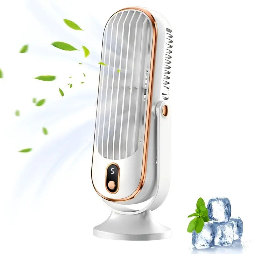 LumaBreeze Quiet USB Fan With Rechargeable Battery For Home And Office