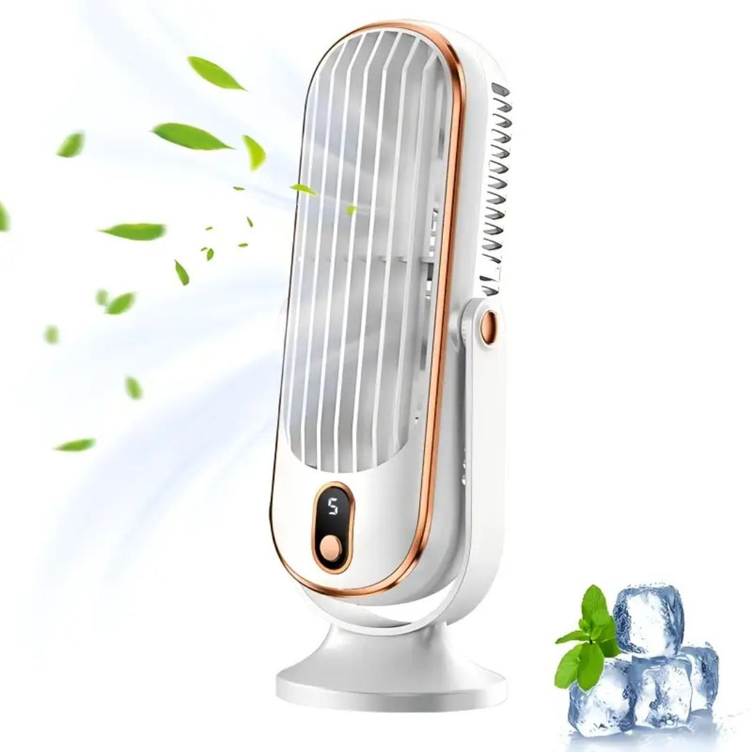 LumaBreeze Quiet USB Fan With Rechargeable Battery For Home And Office