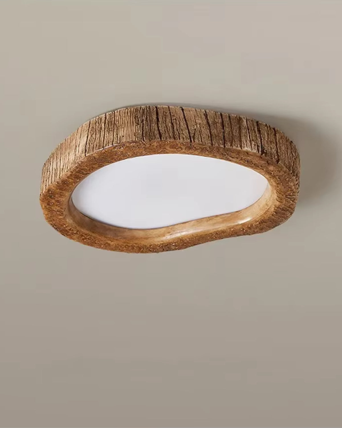 Nova Oak Ceiling Light With Warm Minimal Glow And Wooden Housing