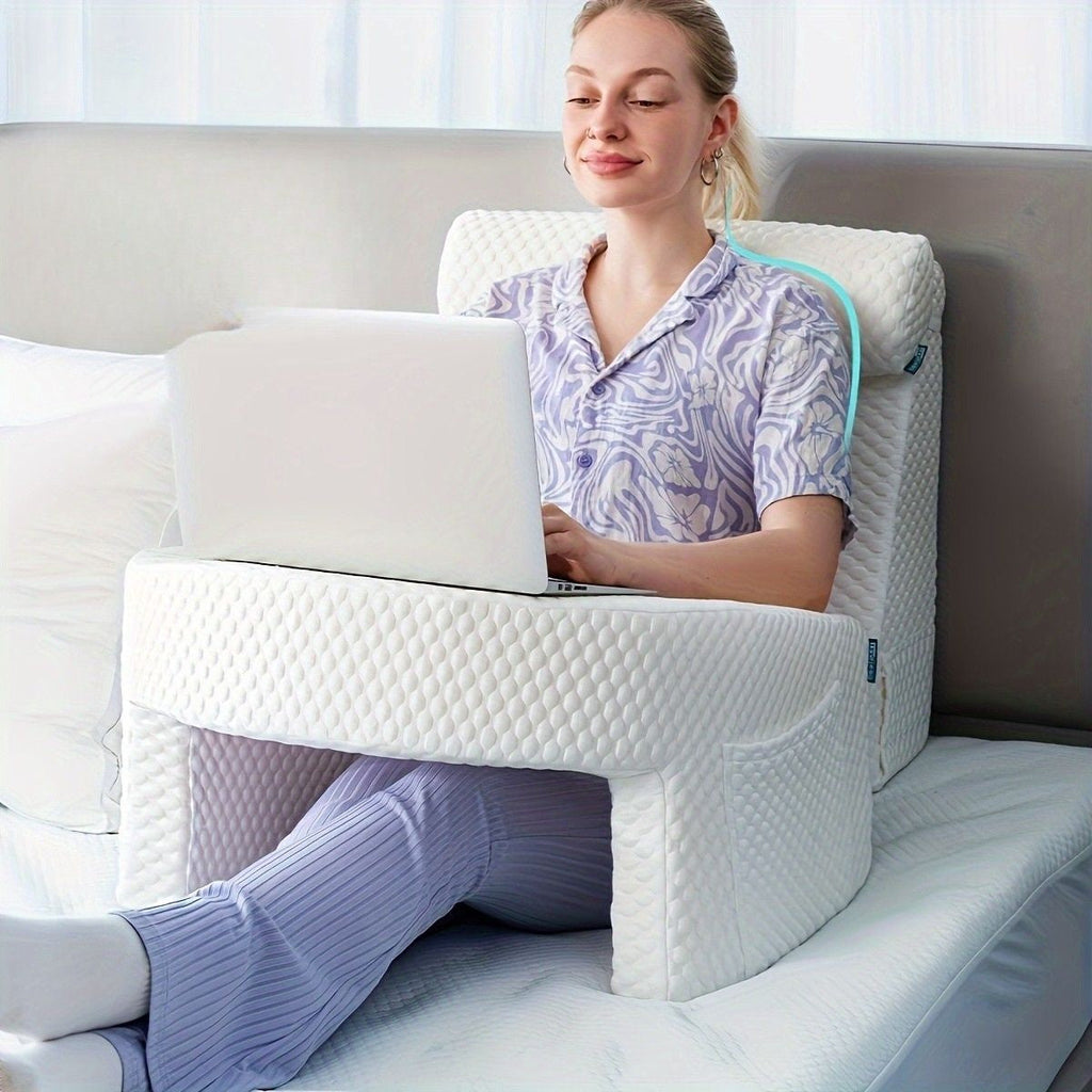 כרית קריאה גדולה במיוחד CozyNest עם תמיכה בזרוע למשחקים ולעבודה