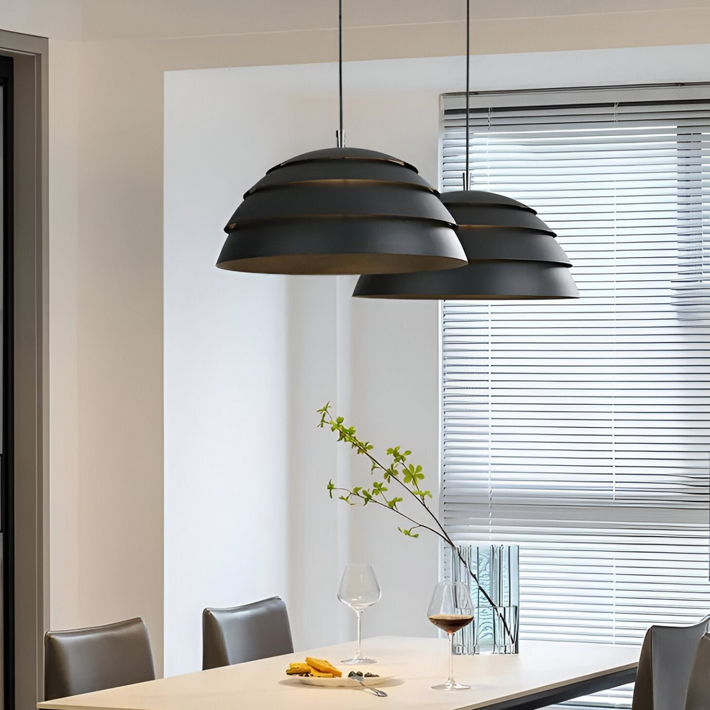 Lampă suspendată LumaNova Halo Dome pentru living modern