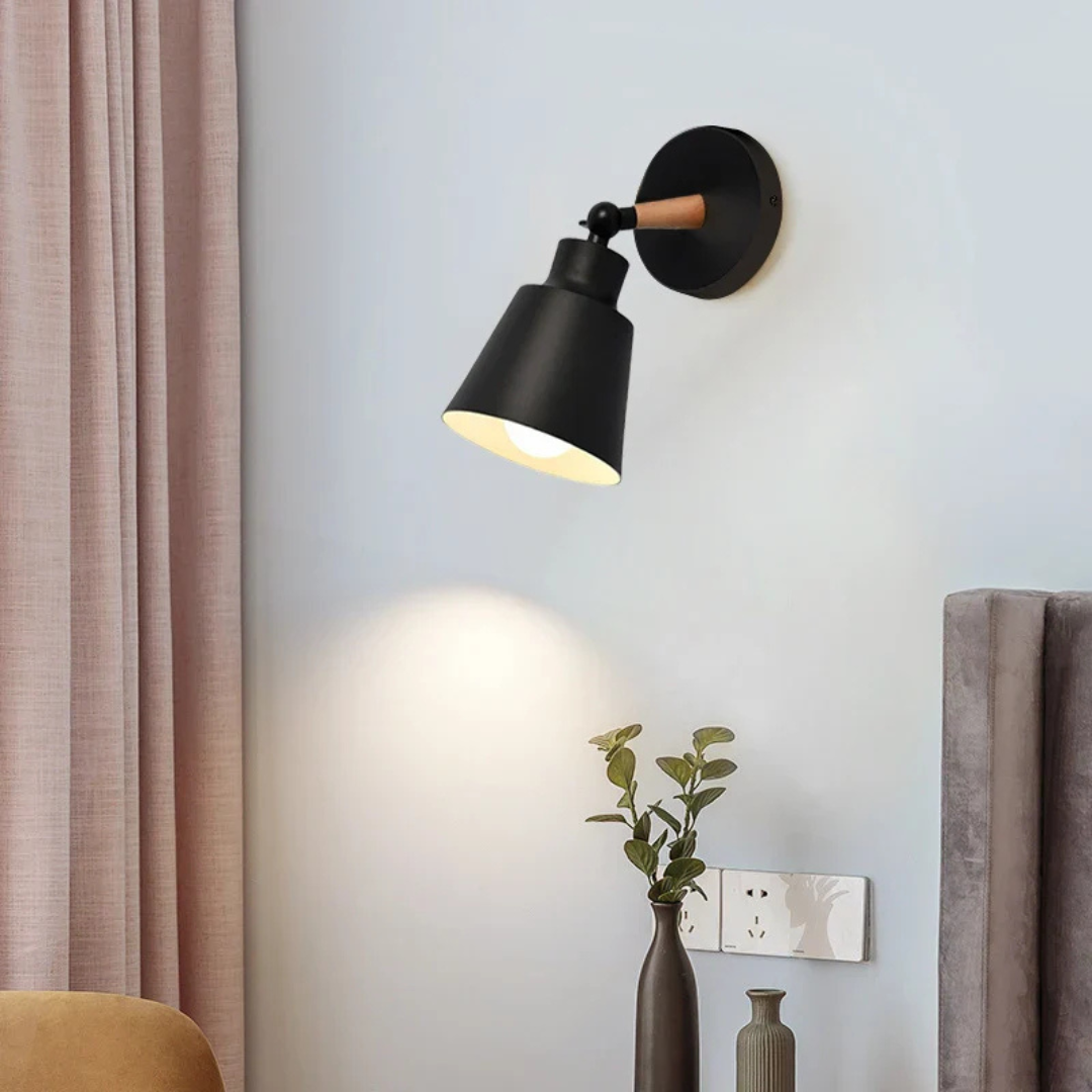 AuraArc Wall Lamp Black LED With E27 Socket Indoor Lighting