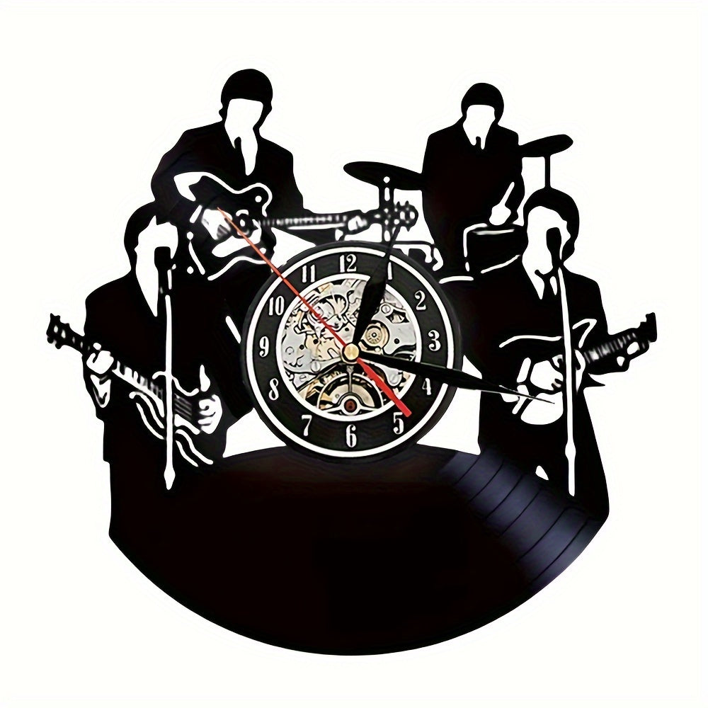 Vinyl Beat Retro hodiny na zeď – vintage dekorativní doplněk