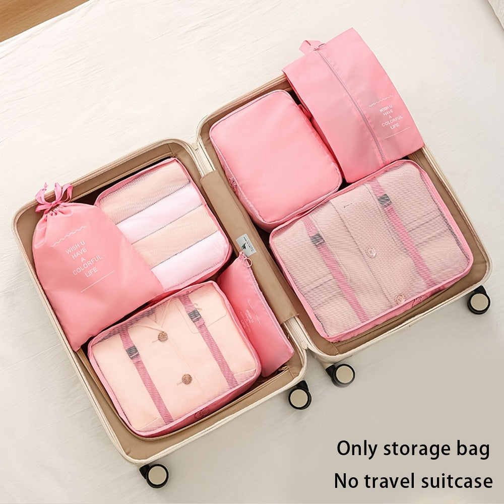 Packverse cestovní třídicí systém: 7dílná sada cestovních úložných vaků z nylonu