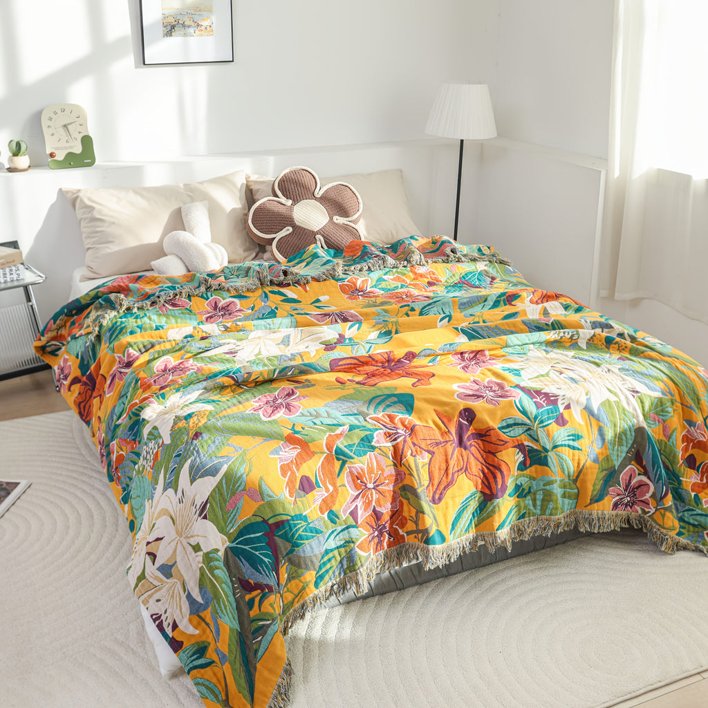 Purebloom Breathable Blanket With Cotton Jacquard For Cool Sleep