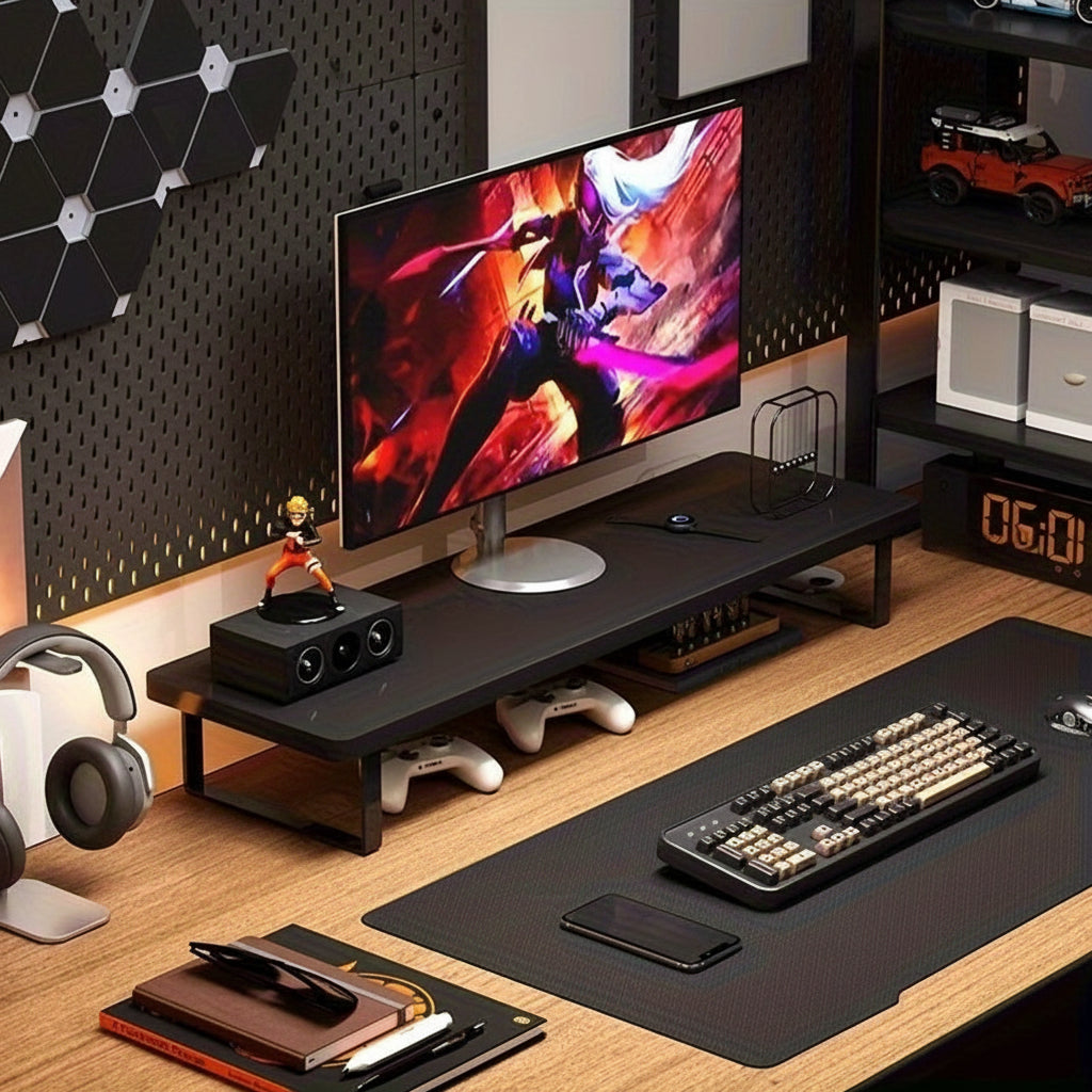 Modura Carbon Steel Desktop Monitor Stand & Organizer