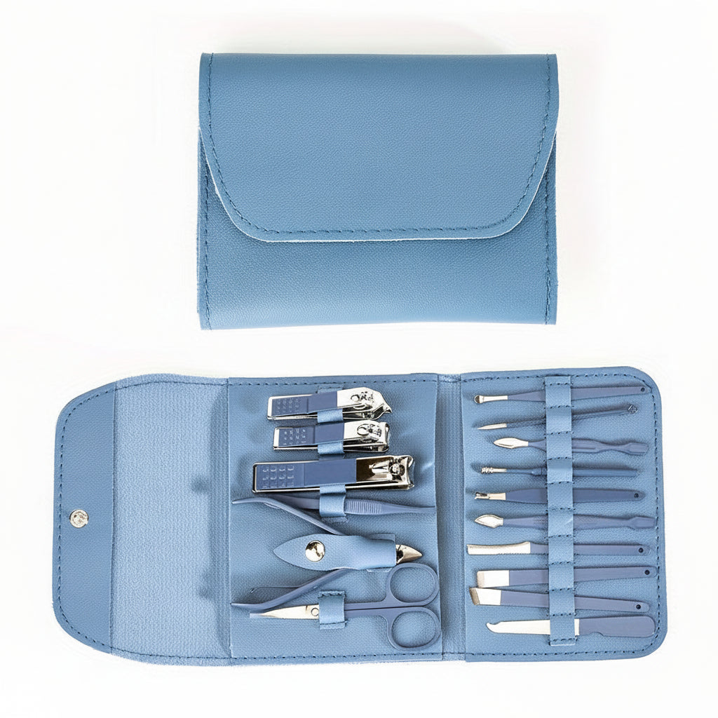 Conjunto de Manicure e Pedicure Trimforge em Aço Inoxidável com 16 Peças