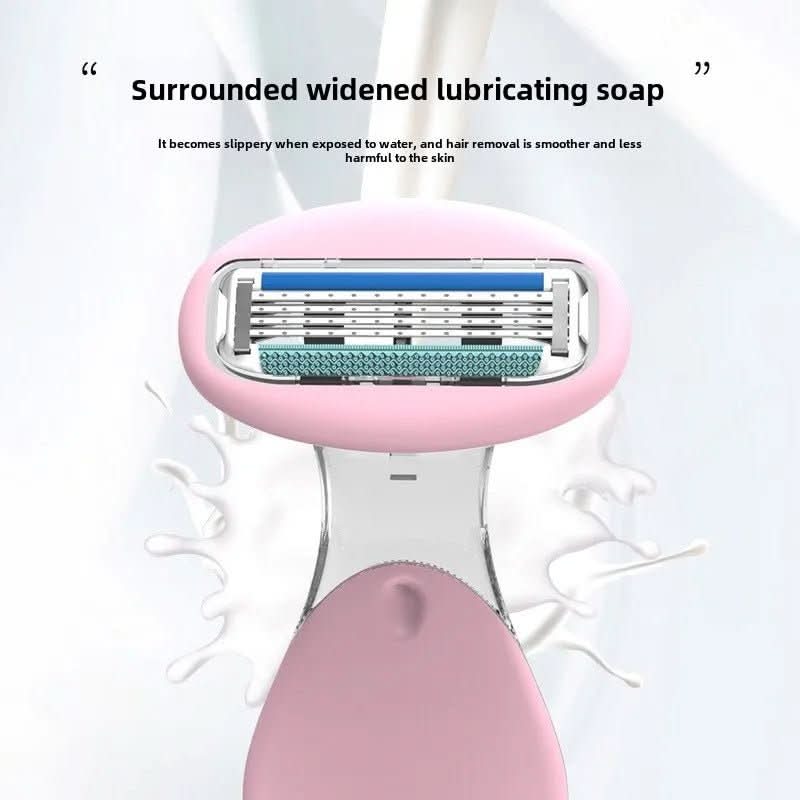 סכין גילוח קומפקטי NovaTrim 4 להבים עם קופסת אחסון לטיולים לטיפוח בדרכים