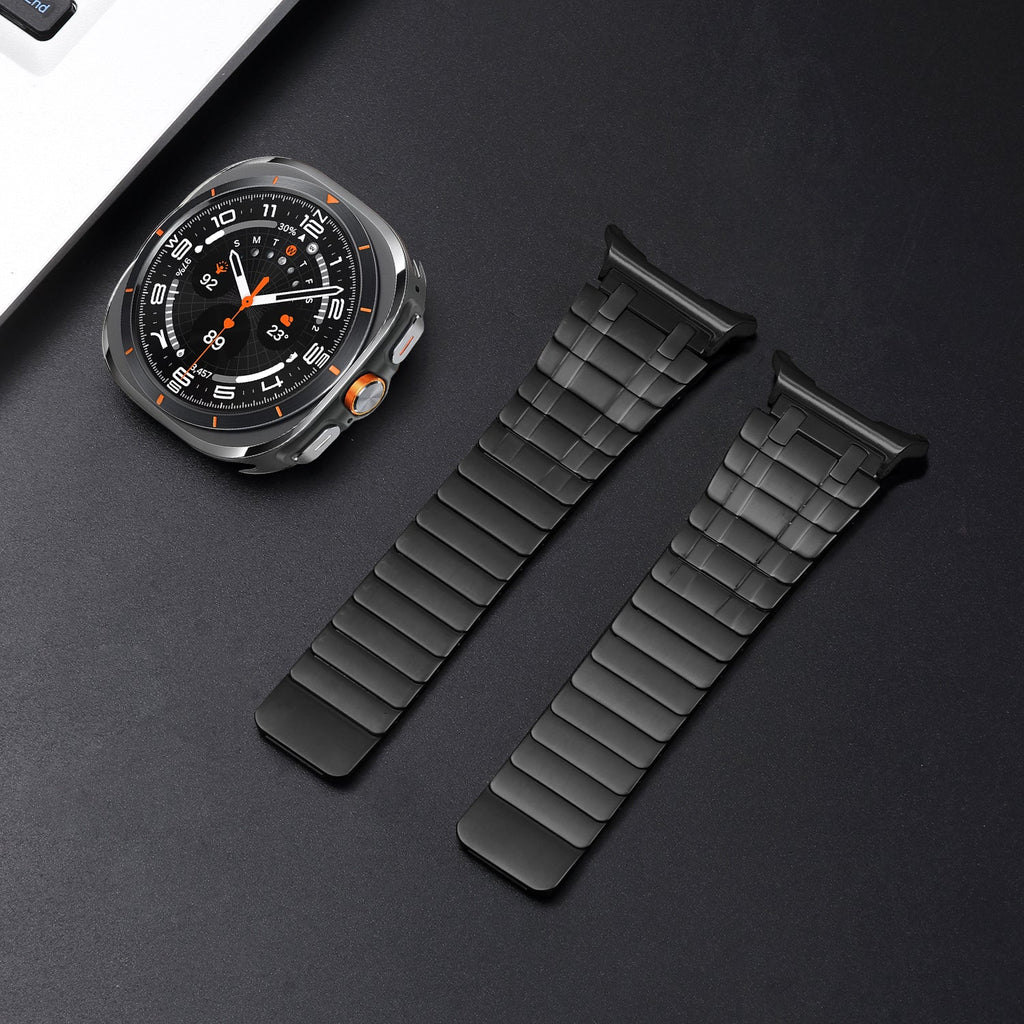AstraFlex Buzlu Çelik Manyetik Kordon Samsung Galaxy Watch Ultra için