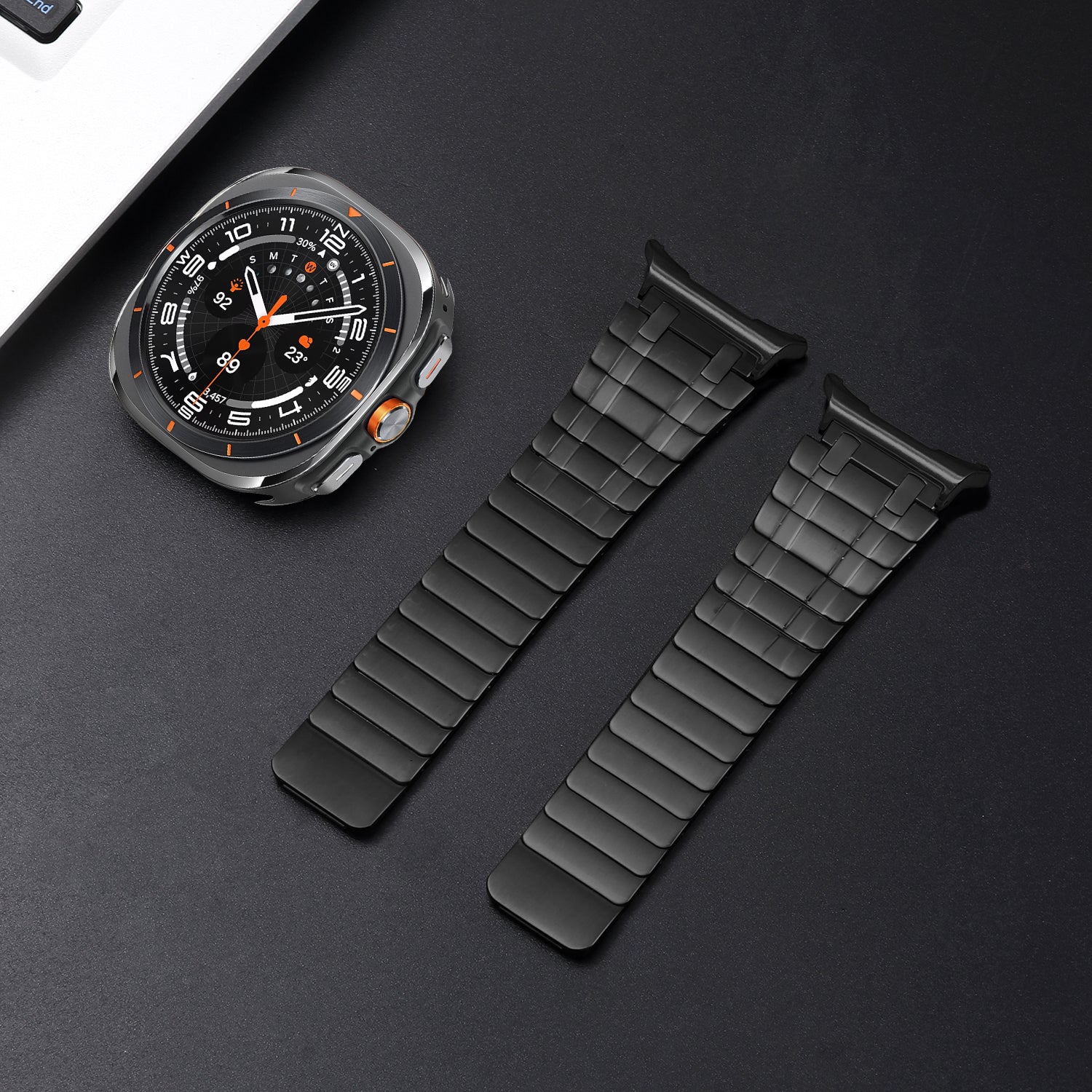 AstraFlex Buzlu Çelik Manyetik Kordon Samsung Galaxy Watch Ultra için