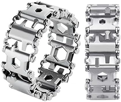 Rustfrit stål 29-i-1 multitool-armbånd til daglig brug og hverdagens behov