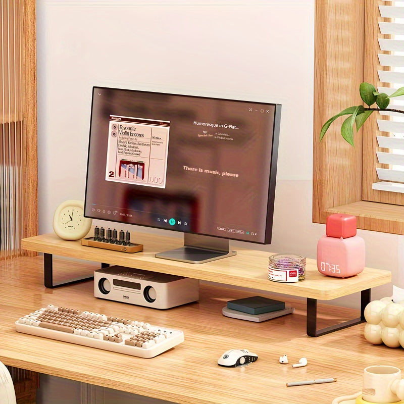 Modura Carbon Steel Desktop Monitor Stand & Organizer