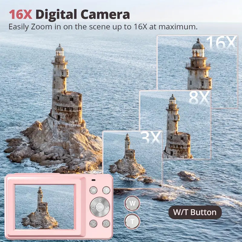 Compact Digital Camera With 1080P HD Video For Everyday Photos And Videos