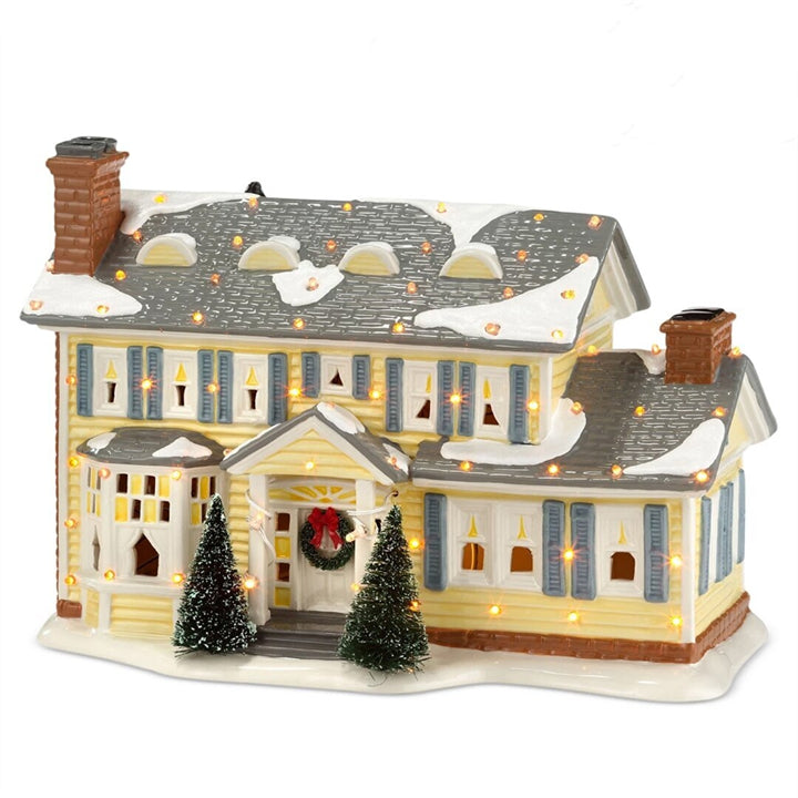 Hearthside Ceramic Family Christmas Village Figurine For Mantel Display