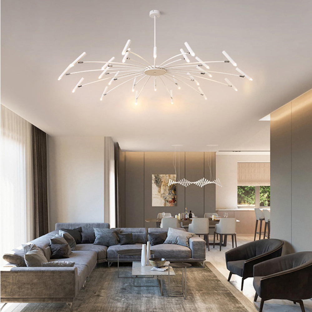 Astra Mid-Century Modern LED-krona med justerbara lampor för matsal