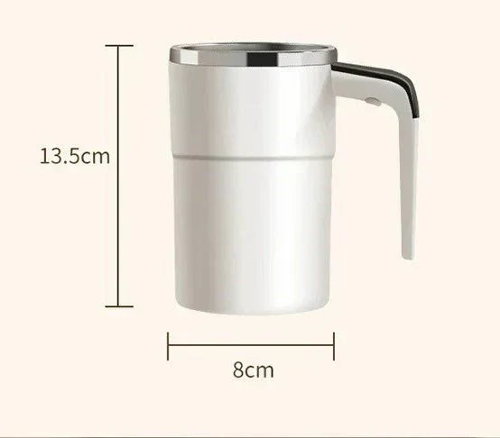 Taza de café automezclante con rotación magnética y batería recargable