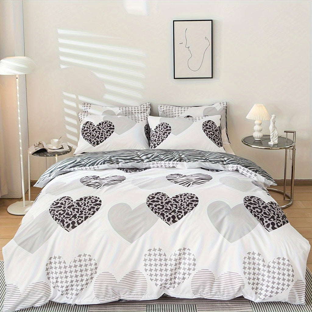 Vivaprint 3-Piece Duvet Cover Ensemble In A Bright Multicolor Pattern