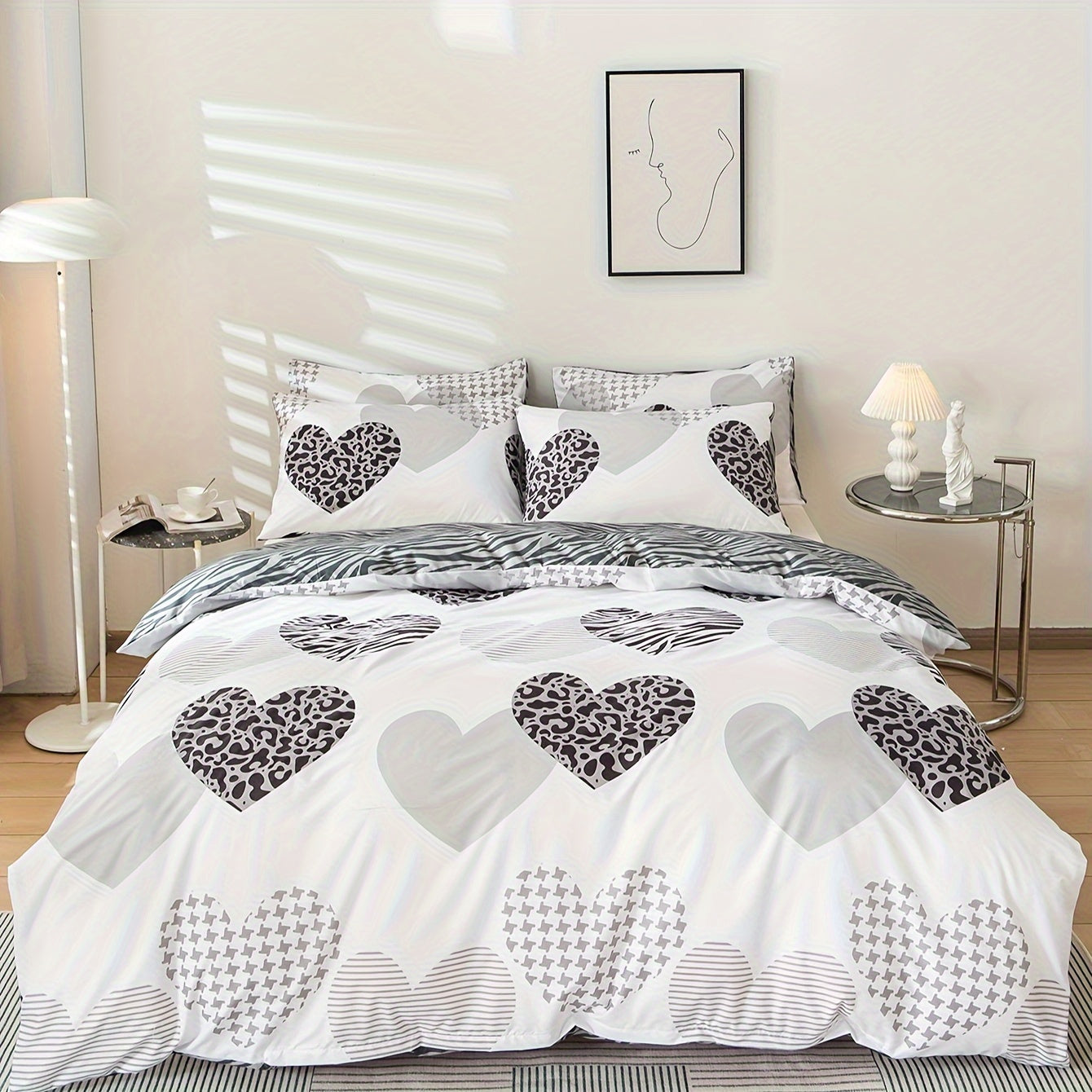 Vivaprint 3-Piece Duvet Cover Ensemble In A Bright Multicolor Pattern