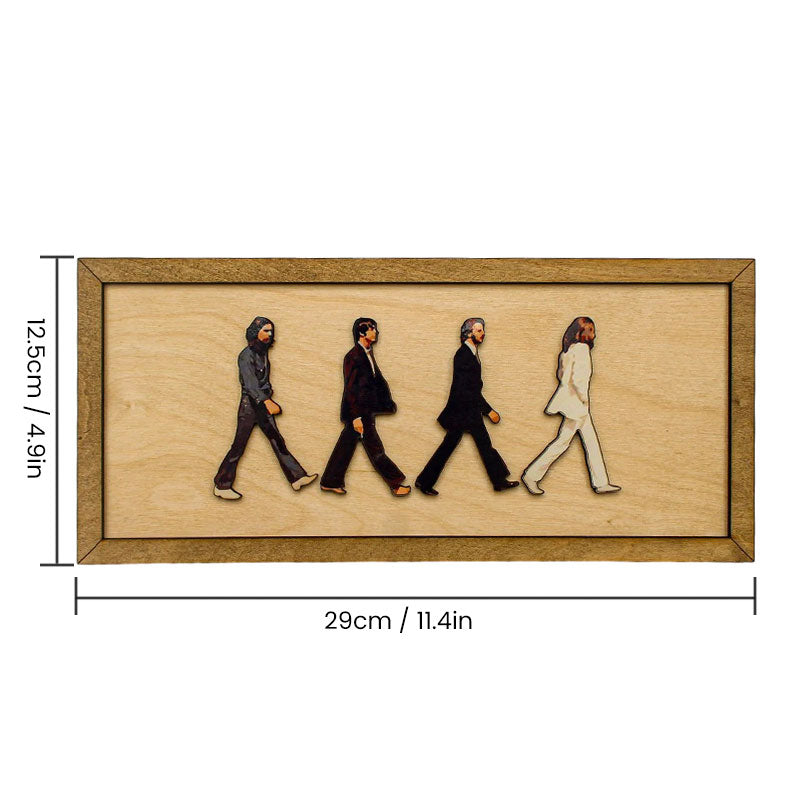 Abbey Road The Beatles indrammet portræt vægdekoration