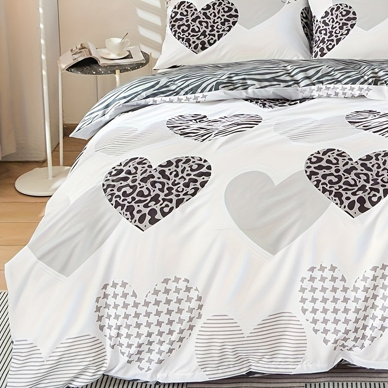 Vivaprint 3-Piece Duvet Cover Ensemble In A Bright Multicolor Pattern