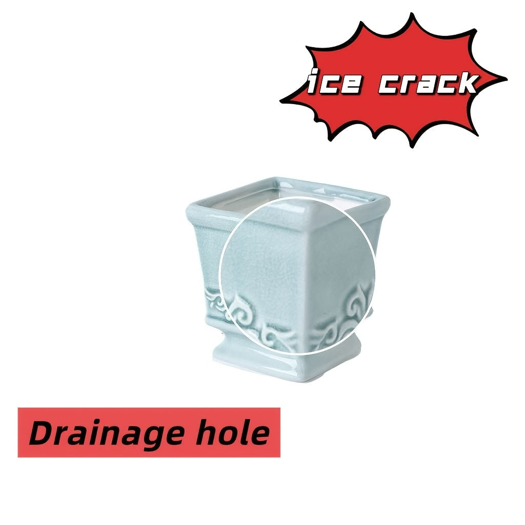 CeraBox Ceramic Planter With Vintage Charm For Elegant Indoor Plants