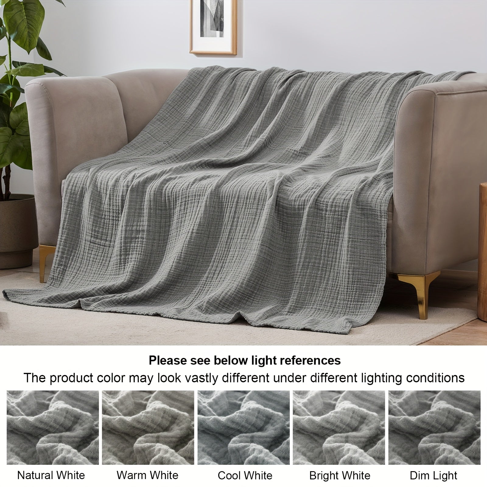 Cloudsoft 4-Layer Cotton Blanket Delivers Year-Round Breathable Comfort