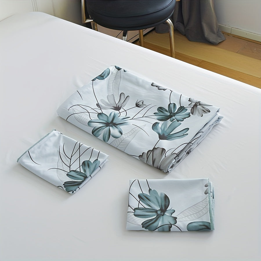 Florabel 3-delt sengesæt med blomsterprint til soveværelset