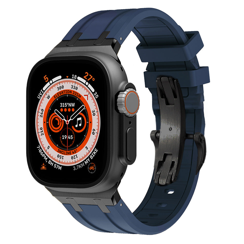 Bracelet en silicone NovaLink pour Apple Watch avec adaptateur en titane