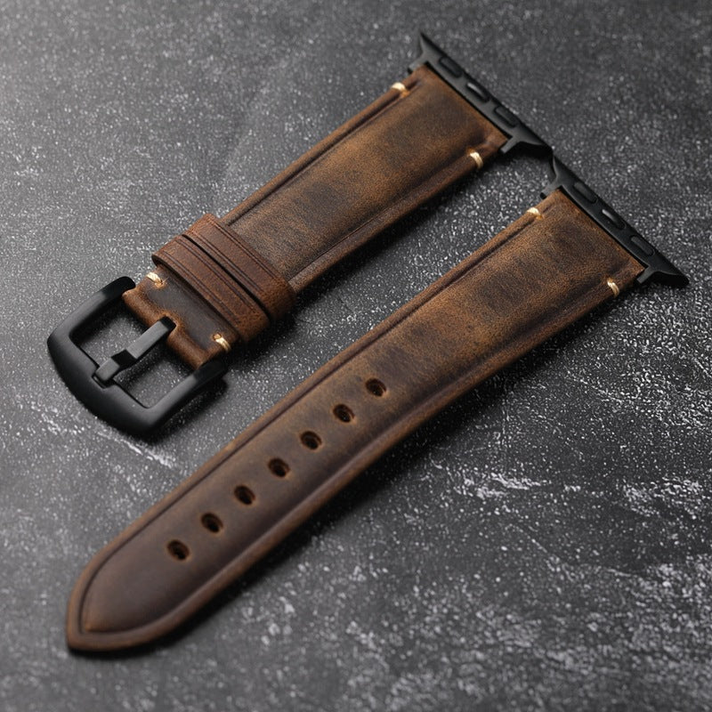 Bracelet en cuir Luna pour Apple Watch fabriqué à la main en Italie